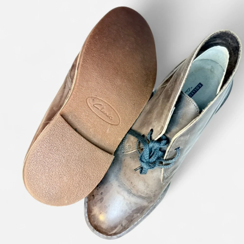 Clarks Brown Chukka Boots with Suede Finish